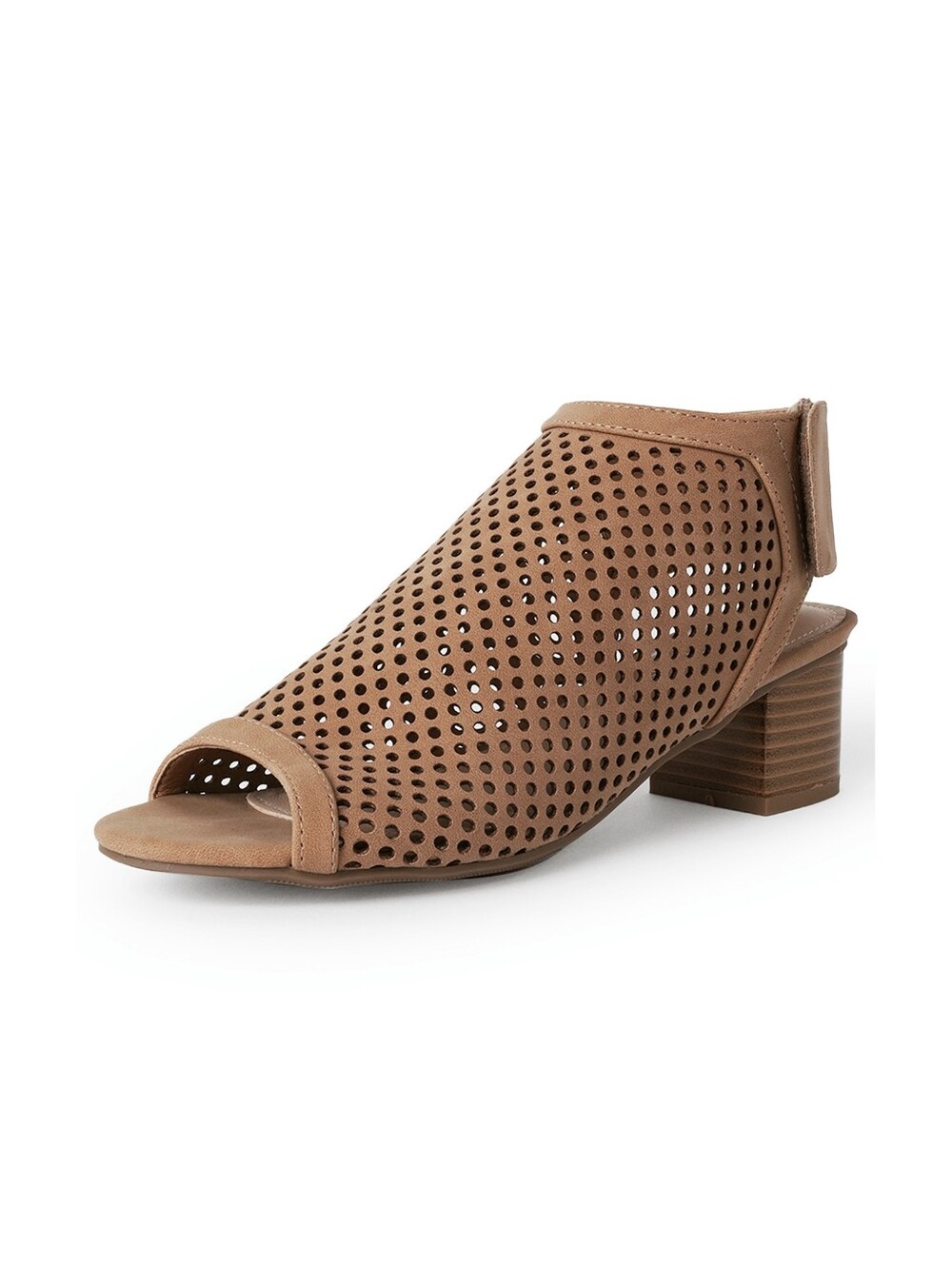 NIB J. Adams Maddie Sandals In Taupe Vegan Nubuck Size 7.5